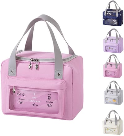 Dailygoods - Roze Lunchtas - Koeltas met Grote Capaciteit voor Volwassenen