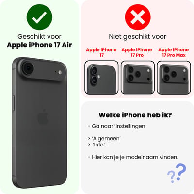 Hoesje 2 Stuks - Geschikt voor Apple iPhone Air - Sterk & Shockproof - Back Cover - Case Siliconen - Telefoon Hoes - Rood