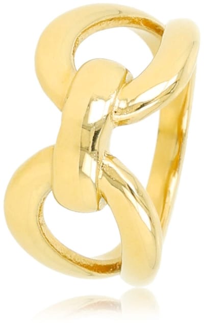 My Bendel - Bold Elegance – Schakelring In Goudkleur - met Luxe Cadeauverpakking | Sieraden Voor Dames | Maat 16.00 Mm / Maat 50