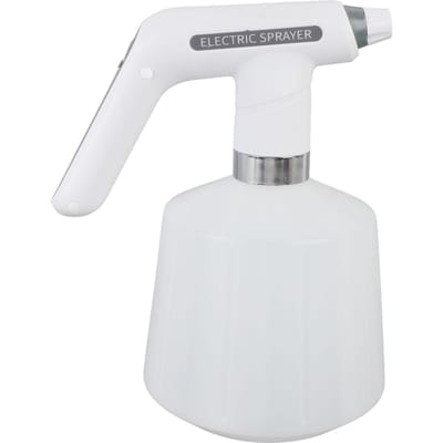 Oplaadbare Power Sprayfles 1,5L Fijne Nevel Verstelbaar Mondstuk Verlengde Steel Automatische Plantenspuit voor Binnen white