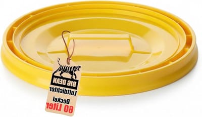 Deksel voor ton - Afvalbak deksel - Geurvrij houden - Sluit vlak af - 60 Liter - Zwart