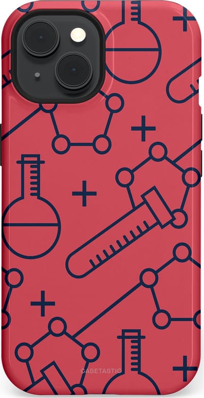 Casetastic hoesje geschikt voor Apple iPhone 15 - MagSafe - Dubbellaagse bescherming - Rode Laboratorium - Fashion Case - Koraal