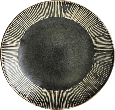 Dutch Rose Organic Borden Plat - Ø 21,5 cm - Ontbijtborden - Stoneware Handgemaakt - Groen