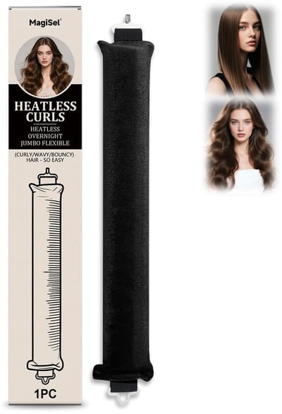 Dailygoods - Heatless Curls Band, nieuwe krulspelden 's nachts 1 stuk overnight blowout krullen zonder hitte doe-het-zelf overnight krullen rubber hittevrije krulspelden krullen 's nachts voor middellang haar