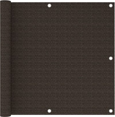 vidaXL - Balkonscherm - 90x300 - cm - HDPE - bruin