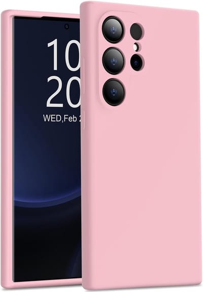 Casemania Hoes Geschikt voor Samsung Galaxy S24 Ultra - Zalm Rose - Liquid Siliconen Back Cover