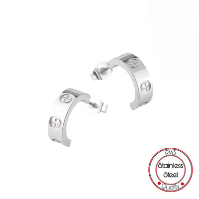 Soraro Exclusieve Dames Oorbel | Oorbellen | Staal | Cadeautje voor vrouw | Zilverkleurig