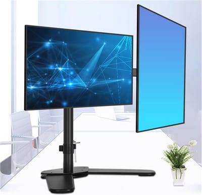 Verstelbare Monitor Arm voor Dubbele Monitoren 10-27 inch - Vrijstaande Desk Stand met VESA
