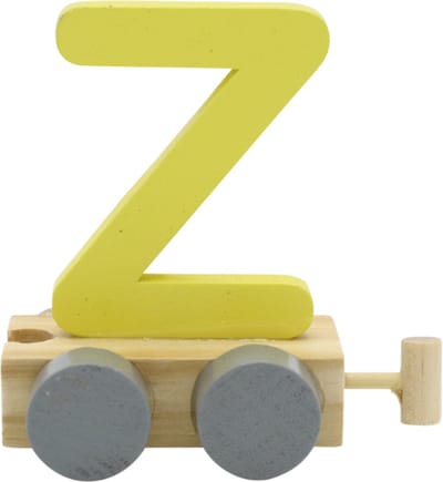 Lettertrein Z geel | * totale trein pas vanaf 3, diverse, wagonnetjes bestellen aub
