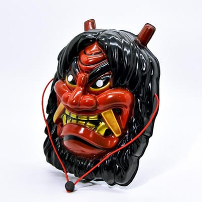 Nouveauté Spoof Masque Tengu Cos Fête Déguisement Masque d'Halloween Visage Complet Adulte black