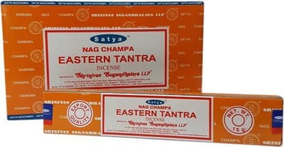Satya Nag Champa Eastern Tantra wierookstokjes - doos met 12 pakjes van 15 gram