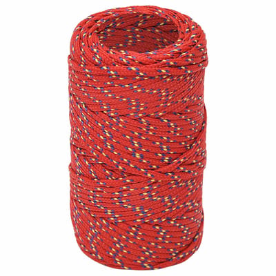 vidaXL - Boottouw - 2 - mm - 50 - m - polypropyleen - rood