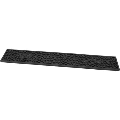 Koffiebar Mat PVC Siliconen Antislip Rechthoekig Hittebestendig Afdruipmat Koffie Counter Accessoires zwart