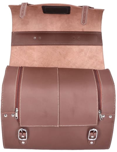 Bagagetas/koffer leder voor Vespa ccooter of scootmobiel met bagageframe