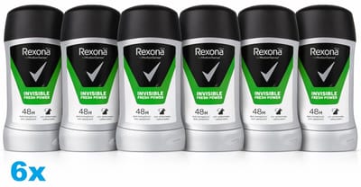 Rexona Men MotionSense Invisible Fresh Power Deodorant Stick 6 x 50 ml – 48H Anti-Transpirant – Voordeelverpakking 6 Stuks
