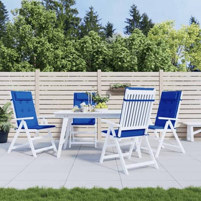 vidaXL - Stoelkussens - 4 - st - hoge - rug - oxford - stof - koningsblauw