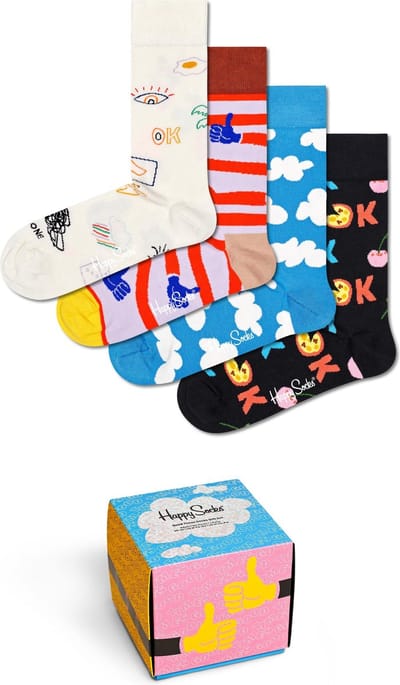 Happy Socks unisex good times giftbox 4P multi