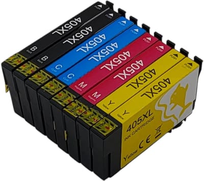 KATRIZ® huismerk voor Epson 2x 405XLZwart + 2x 405XLCyaan + 2x 405XLMagenta + 2x 405XLGeel | WorkForce Pro WF-3820 DWF / WF-3825 DWF /  WF-4820 DWF /  WF-4830 DTWF / WorkForce WF-7830 DTWF /  WF-7835 DTWF /  WF-7840 DTWF