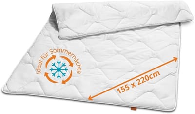 Dailygoods- Zomerdeken 155 x 220 cm - Ultralicht Microvezel - Allergievriendelijk - Doorgestikt - Aangenaam zacht - Tot 60 graden wasbaar - Dekbed