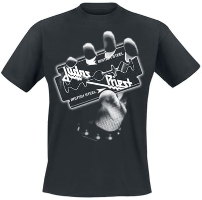 Judas Priest T-shirt - British Steel Hand White - S tot 4XL - voor Mannen - zwart