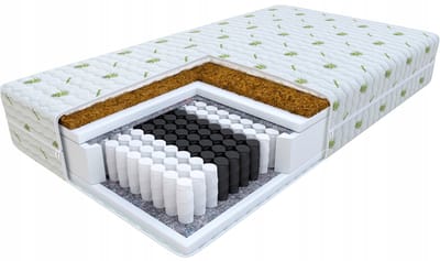 PALOMA Matras 90x200cm - Pocketvering, Kokos, Aloe Vera, 22cm