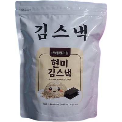Donghyun Krokante Zeewiersnack Bruine Rijst Laag Calorieën Hartige Geroosterde Snack 300g x 1 Pak gray