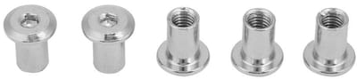 Dailygoods- Zeskantmoeren Vernikkeld - Platte Moeren - Meubelmoeren - M6 x 15 - 50 Stuks - Hoogwaardig Ijzer
