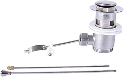 Afvoergarnituur Wastafel Sifon Sluiting met Trekstang Excentrische Plug
