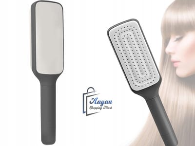 Zelfreinigende Haarborstel – Anti-Statisch – Ergonomisch – Voor Ontklitten & Stylen – Donkergrijs – 67520