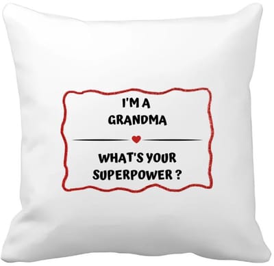 Akyol - i'm a grandma what's your superpower? Kussen hoes - Oma - oma met superkracht - verjaardag - cadeautje voor oma - oma artikelen - kado - geschenk - 40 bij 40 cm