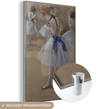 ® Glasschilderij 120x180 cm - Schilderij acrylglas - Dancer - Schilderij van Edgar Degas - Foto op glas - Muurdecoratie woonkamer - Wanddecoratie slaapkamer - Schilderijen