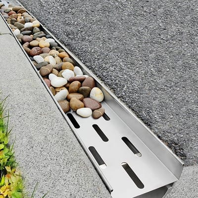 Roestvrijstalen Afvoergoot - Tuin Drainage Systeem - Efficiënte Waterafvoer - Slank Lineair Ontwerp - Niet gespecificeerd - Zilver