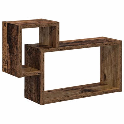 vidaXL - Wandplank - Muurmontage - Oud - hout - 55 - x - 15 - x - 35 - cm - Bewerkt - hout