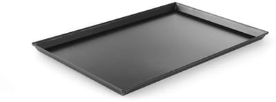 HENDI Pizzapan rechthoekig - blauwstaal - 60x40x2,5 cm - voor gelijkmatig bakken - pizzeria