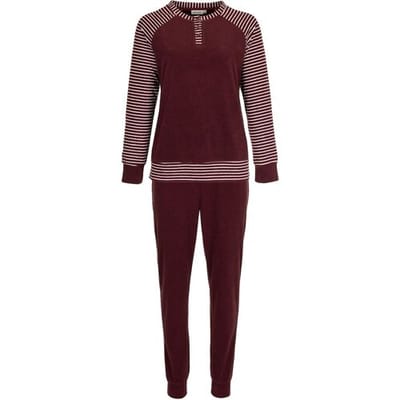 Pastunette Pyjamaset - Katoen/Polyester - Badstof - Bordeaux - Maat 36