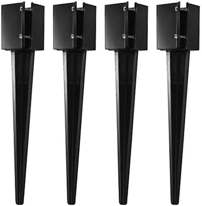 Heavy Duty Hek Post Ankers 24 inch - 4x4 Grond Spike voor Houten Post