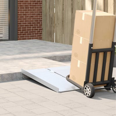 vidaXL Oprit voor rolstoel 270 kg Zilver 270 kg Aluminium