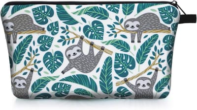 Reis toilettas en make-up organizer met schattige luiaard, ideaal als cadeau voor vrouwen - multifunctionele make-up tasje, cosmeticazak en pennenhouder voor verzorgingsproducten