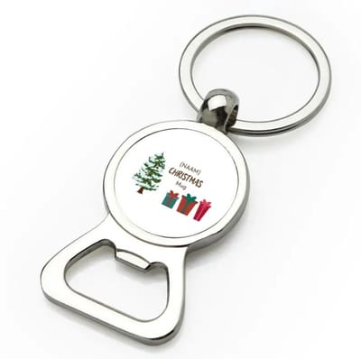 Akyol - kerst kerstboom met cadeautjes met eigen naam flesopener - Kerstmis - kerst beker - winter - kerst - christmas - kerst cadeau - 9 bij 3 cm