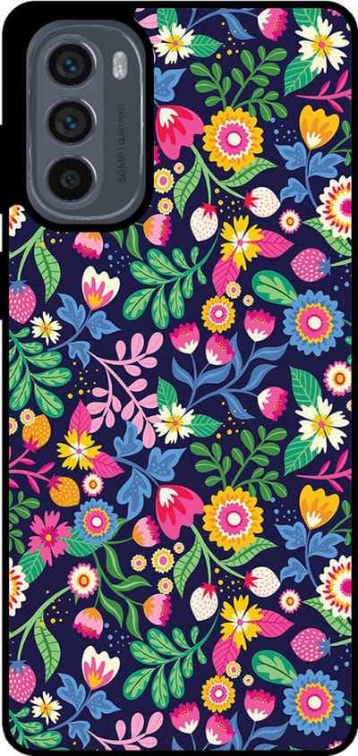 Smartphonica Telefoonhoesje Geschikt voor Motorola Moto G62 5G met bloemen opdruk - TPU backcover case flower design geschikt voor Motorola Moto G62 5G