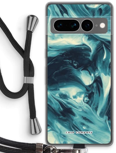 Case Company® - Hoesje met koord geschikt voor Google Pixel 7 Pro hoesje met Koord - Dreaming About Whales - Telefoonhoesje met Zwart Koord - Bescherming aan alle Kanten en Over de Schermrand