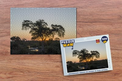 Puzzel Krugerpark tijdens de avond in Zuid-Afrika - Legpuzzel - Puzzel 500 stukjes