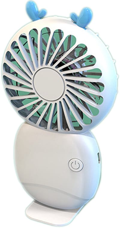 Elektrische persoonlijke ventilator, kleine ventilator op batterijen met 3 snelheden, geschikt voor op reis