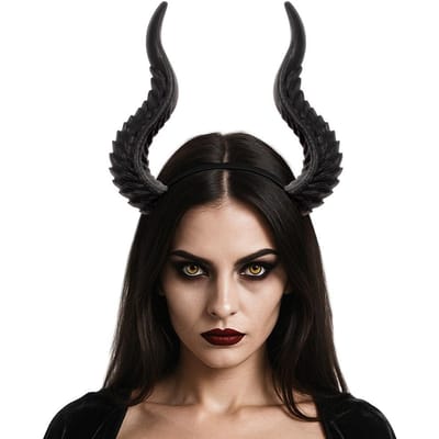 Halloween Cosplay Duivelshoorn Haarband DIY Montage COS Haaraccessoires Props Demon Os Vervormbare Hoorn One Size zwart
