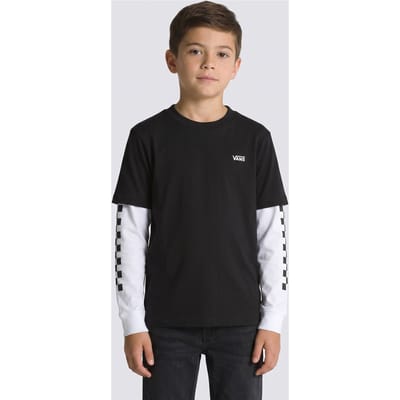 Vans Boys Long Check Twofer T-shirt Black Taglia: L | Camicie Outlet | kids | Nero