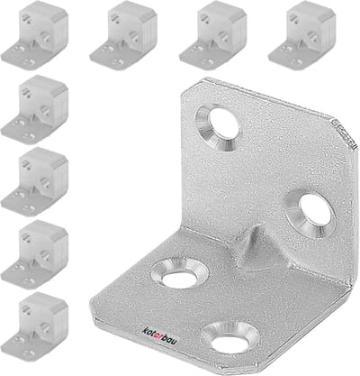 Set van 100 Hoekverbinders Staal 25x25x25 mm Verzinkt voor Meubels en Constructie