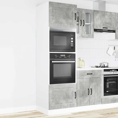 vidaXL - Ovenkasten - 2 - st - Kalmar - bewerkt - hout - betongrijs