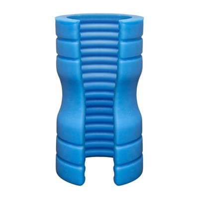 OptiMALE - Truskyn Siliconen Masturbator met Ribbels - Blauw