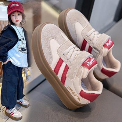 Lente Herfst Nieuwe Kinderschoenen Antislip Ademend Casual Jongens Meisjes Sportschoenen 27 kaki
