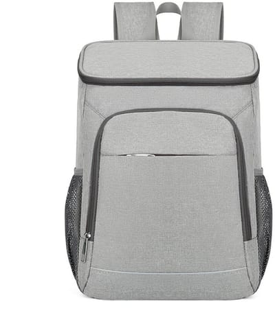 Dubbellaagse waterdichte geïsoleerde tas - geschikt voor kamperen, wandelen, picknicken, strandactiviteiten, enz. - Grijs